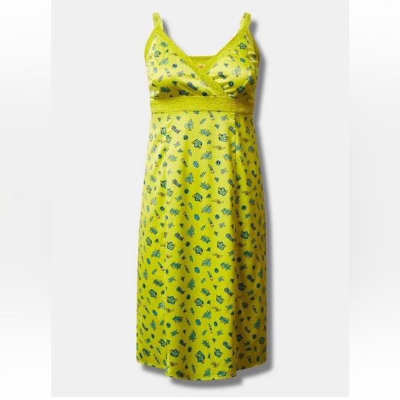 Betsey Johnson Midi Trench Satin Lace Inset Dress - Picture 7 of 7